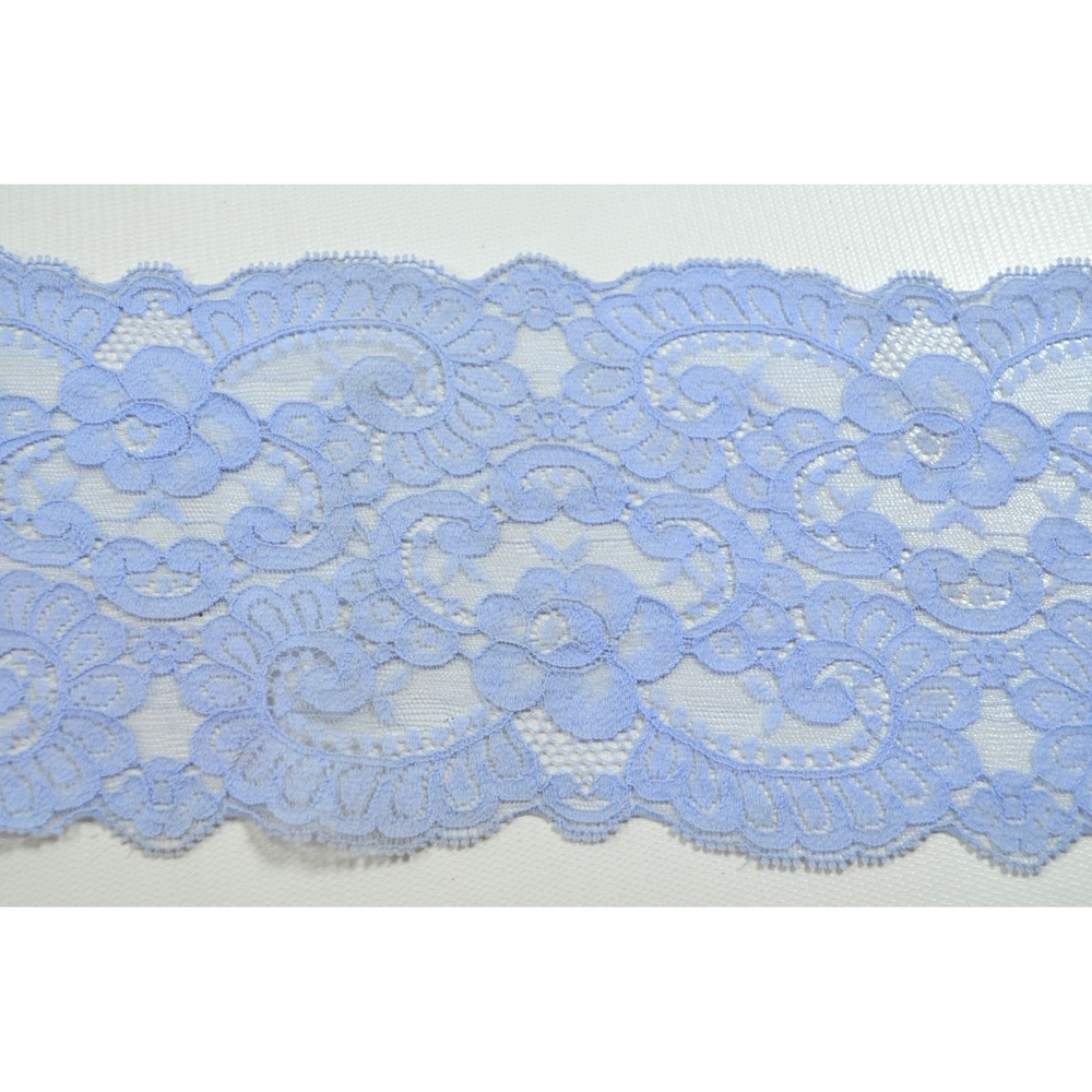 Vintage Blue Floral Paisley Lace Trim 5 " Wide BY THE YARD
